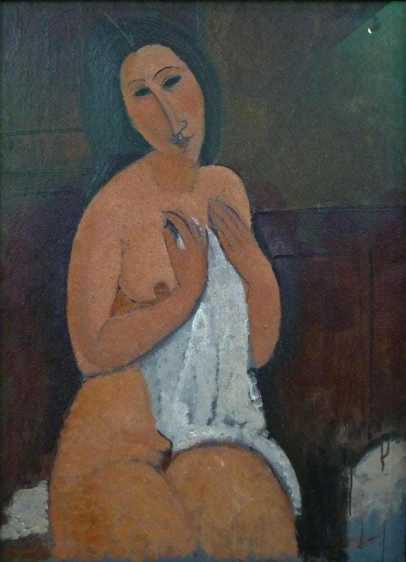 Seated Nude in a Shirt - Amedeo Modigliani