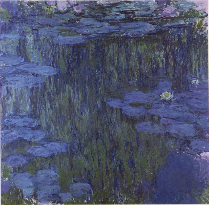 🎨 Blue and Solitary Water Lilies