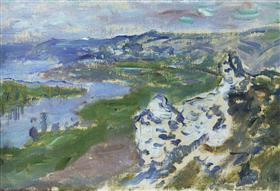 Reproduction du tableau « La Seine, vue des hauteurs de Chantemesle - Claude Monet » par Alpha Reproduction en peinture à l’huile