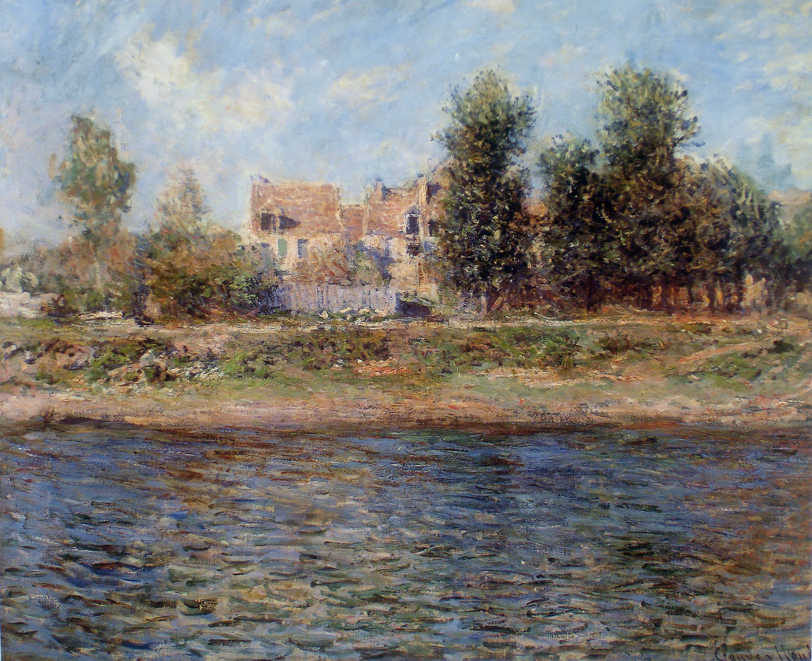 Reproduction du tableau « La berge de la Seine - Claude Monet » par Alpha Reproduction en peinture à l’huile