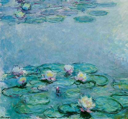 🌸 Water Lilies – Close-up detail of flowers, Claude Monet