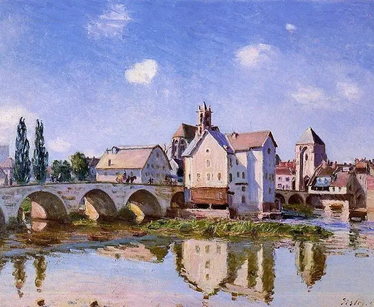 The Moret Bridge in the Sun - Alfred Sisley