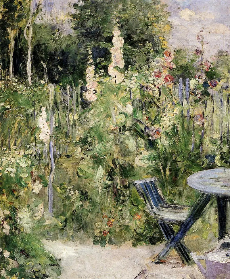 Hollyhocks - Berthe Morisot