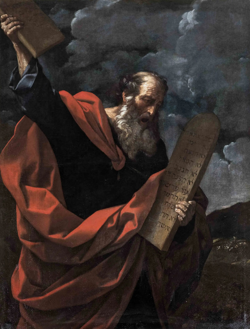 Moses Breaking the Tablets of the Law - Guido Reni