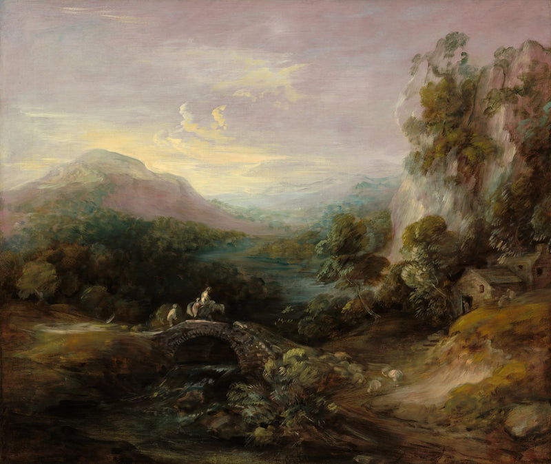 Mountain Landscape with Bridge - Thomas Gainsborough