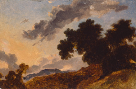 Paysage montagneux au coucher du soleil - Jean-Honoré Fragonard