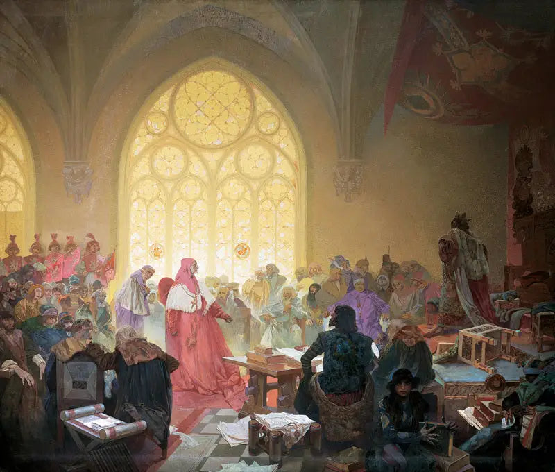 Le Roi hussite Jiří z Poděbrad - Alphonse Mucha - Alpha Reproduction