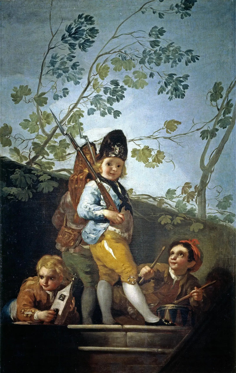 Children Playing Soldiers - Francisco de Goya