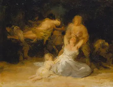Reproduction du tableau « Acte de violence contre deux femmes - Francisco de Goya » par Alpha Reproduction en peinture à l’huile