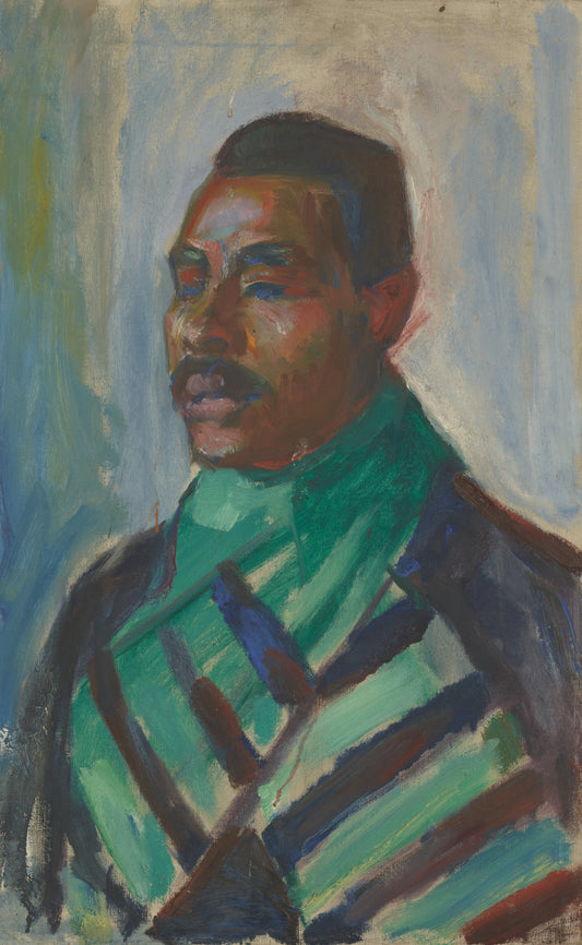 Reproduction du tableau « Africain au foulard vert - Edvard Munch » par Alpha Reproduction en peinture à l’huile