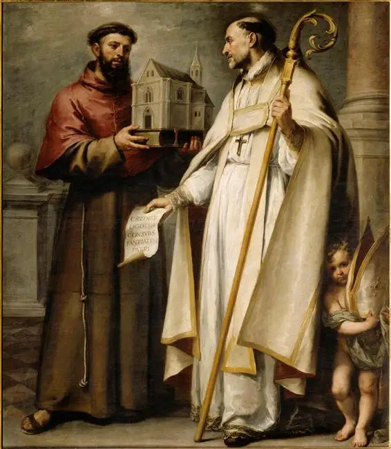 Saint Léandre and Saint Bonaventure - Bartolomé Esteban Murillo