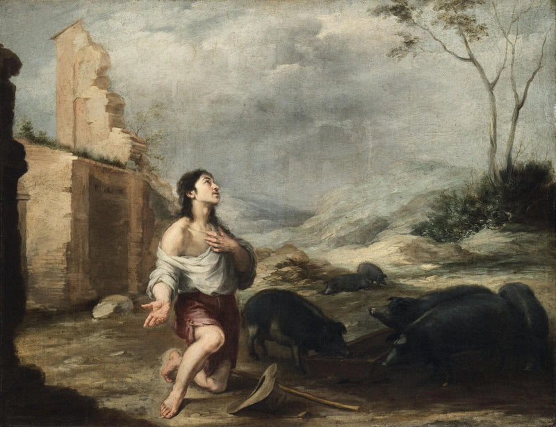 The Prodigal Son Feeding the Pigs - Bartolomé Esteban Murillo
