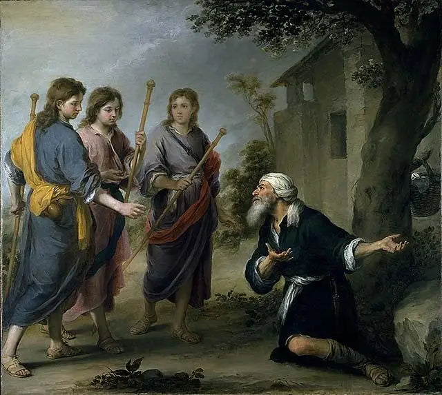 Abraham and the Three Angels - Bartolomé Esteban Murillo