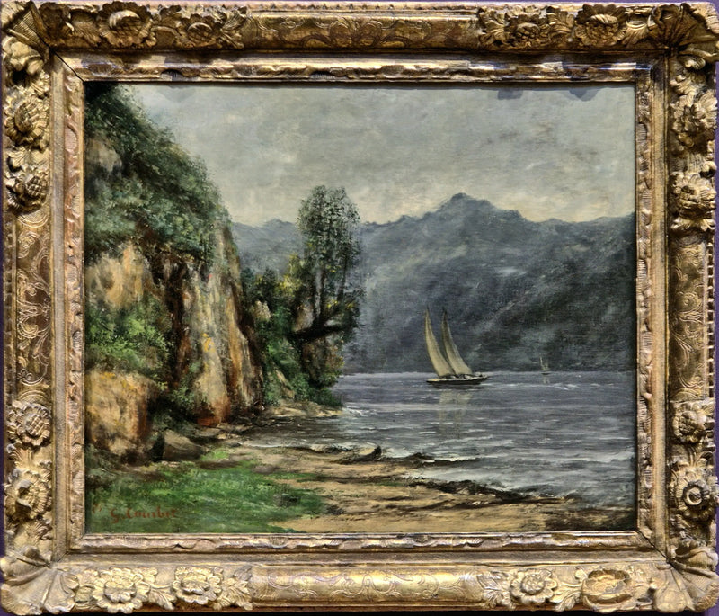 Landscape at the Lake - Gustave Courbet