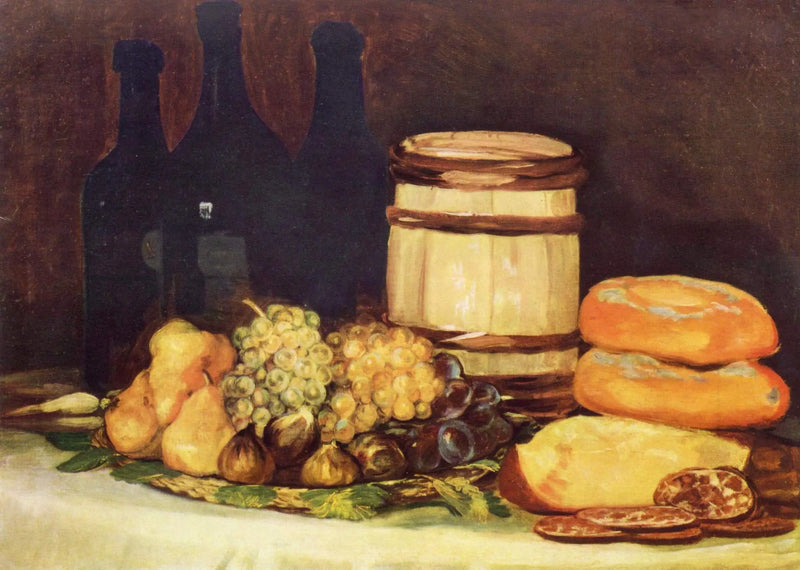 Still Life with Fruits, Bottles, Breads - Francisco de Goya