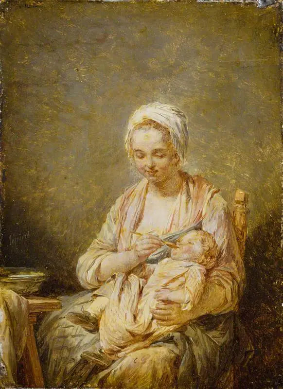 Mother Nourishing Her Child - Nicolas-Bernard Lépicié