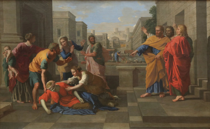 The Death of Saphire - Nicolas Poussin