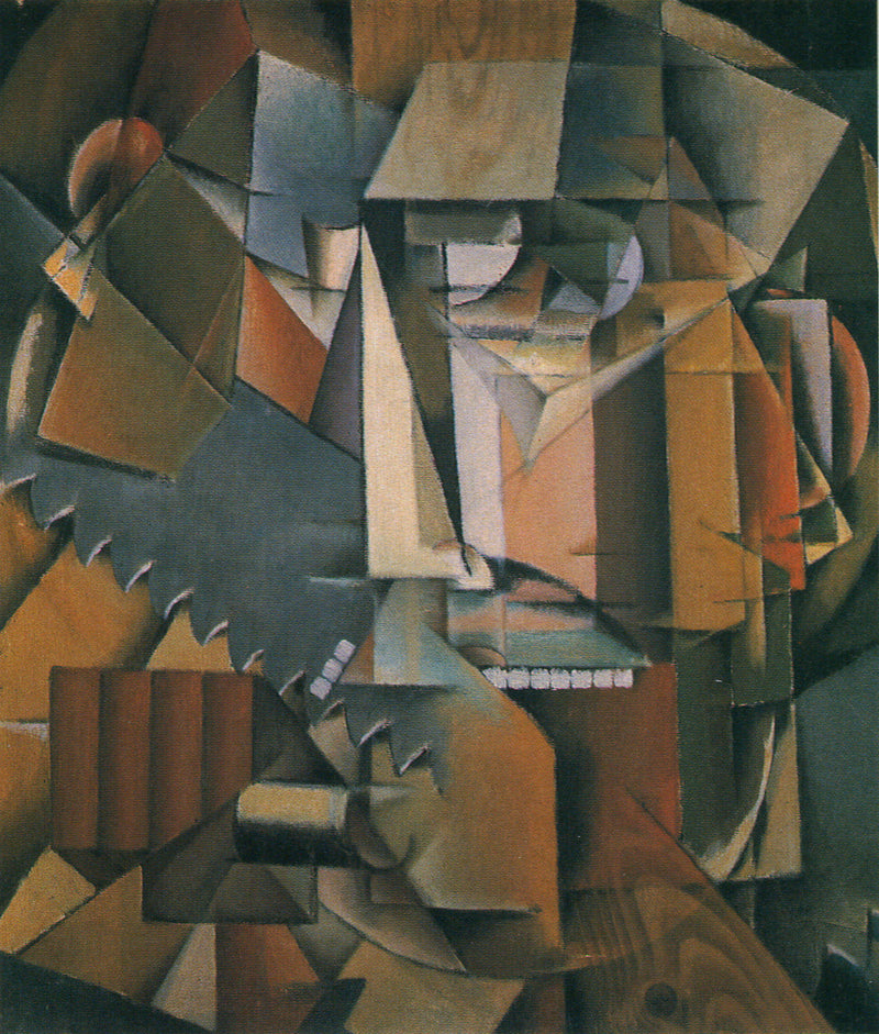 Composition non objective (Autoportrait à la scie) - Ivan Kliun