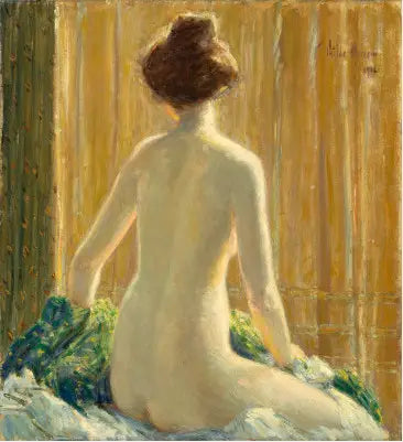 Nude Sitting - Childe Hassam