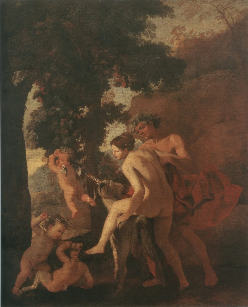 Nymph riding a goat - Nicolas Poussin