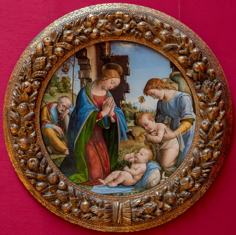 Adoration of the Child - Holy Family with the Saint John the Baptist - Fra Bartolomeo