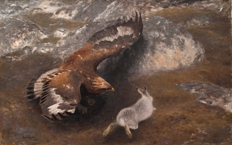 Eagle and Hare - Bruno Liljefors