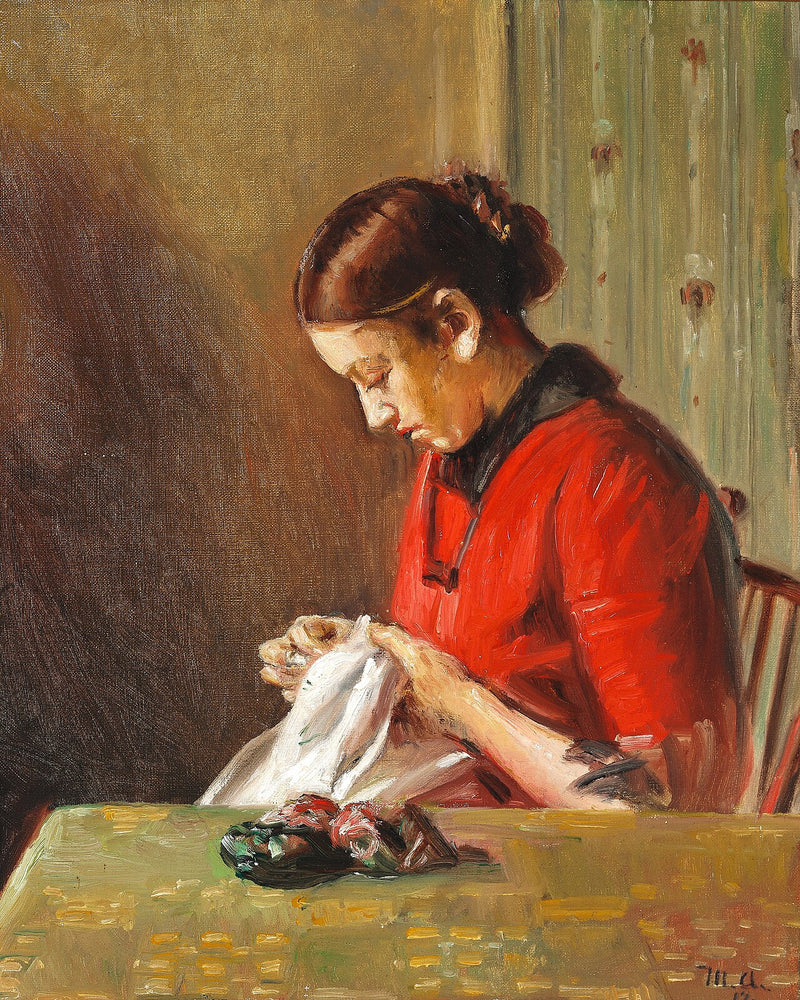 To embroidery. -Michael Peter Ancher