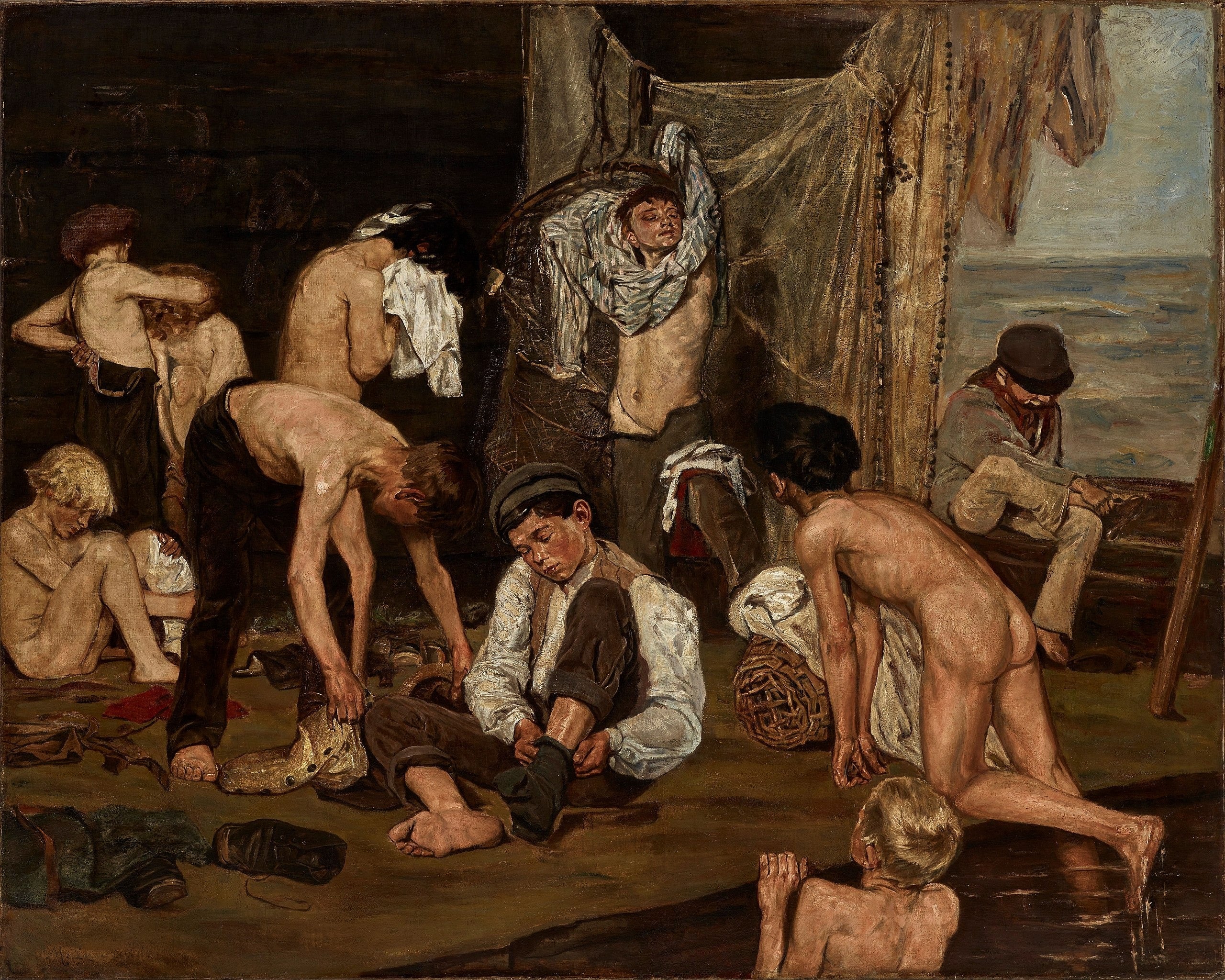 At the Swimming Pool - Max Liebermann