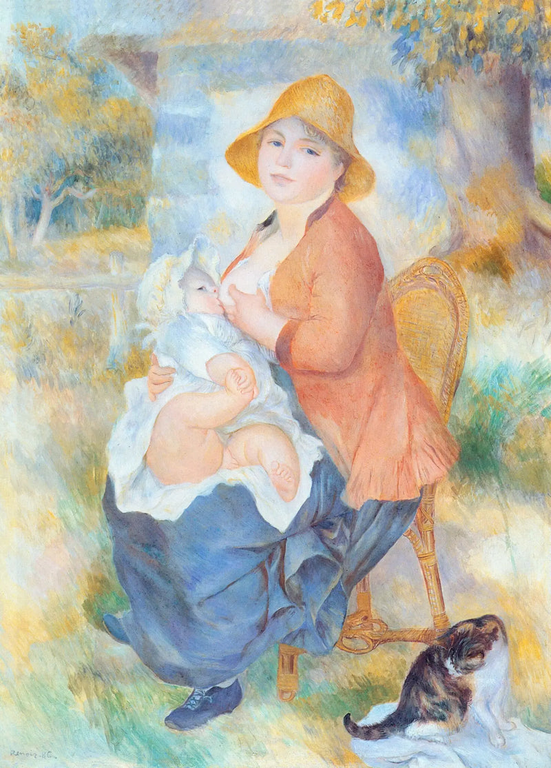 Aline Renoir breastfeeding her son Pierre - Pierre-Auguste Renoir