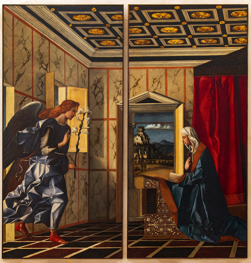 Annunciation Angel, Virgin of the Annunciation - Giovanni Bellini