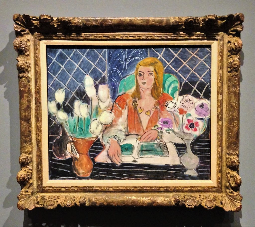 Annelies, white tulips and anemones - Henri Matisse