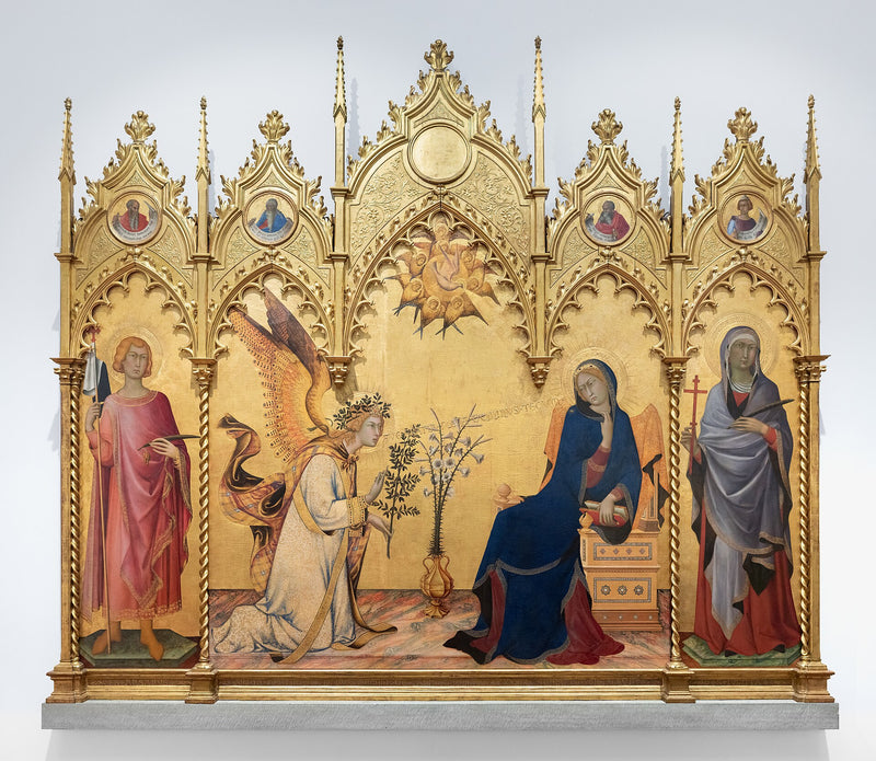 Annunciation between Saints Ansan and Marguerite - Simone Martini