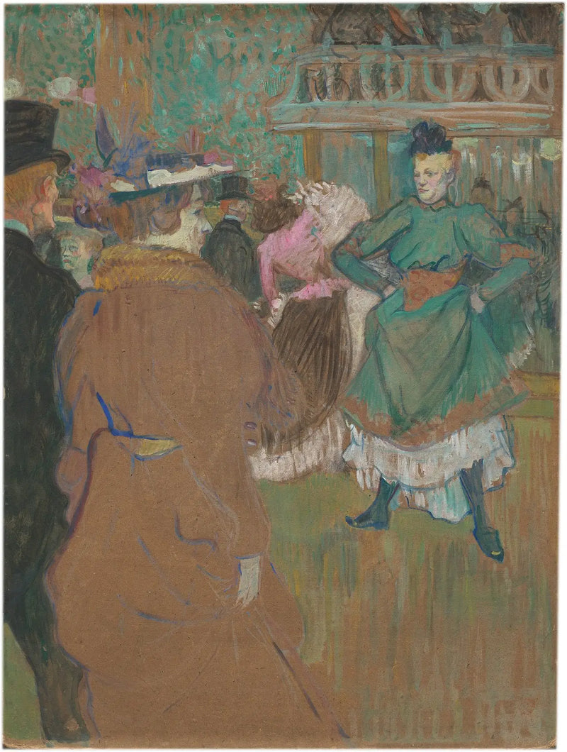 At the Moulin Rouge: The Departure of the Quadrille - Henri de Toulouse-Lautrec