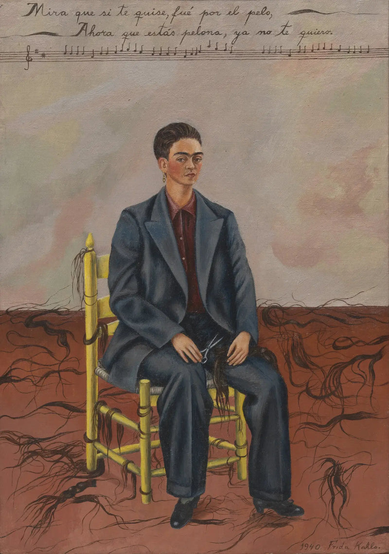 Self-Portrait with Short Hair - Frida Kahlo