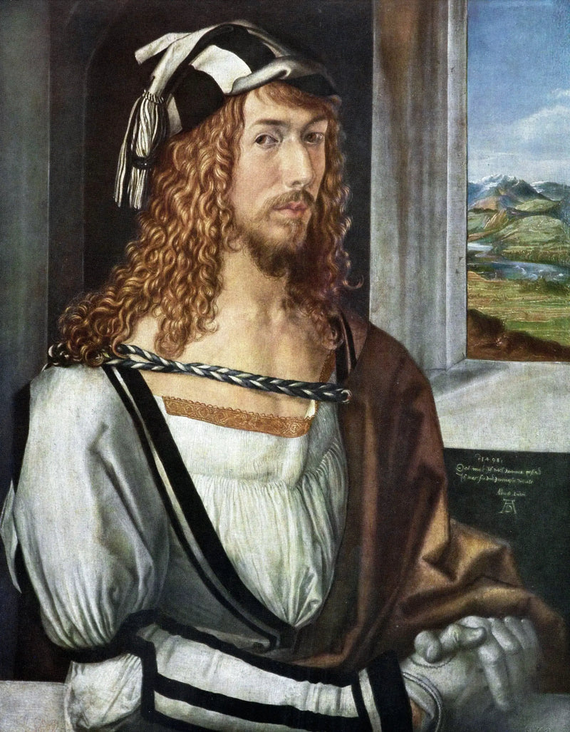 Self-Portrait with Gloves - Albrecht Dürer