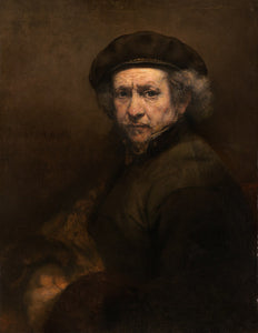 Self-Portrait with Beret and Straight Collar - Rembrandt