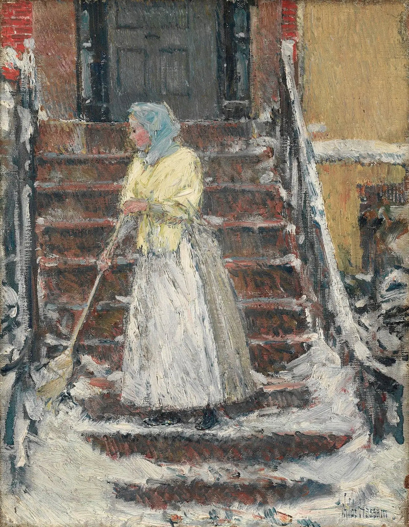 Snow Sweeping - Childe Hassam