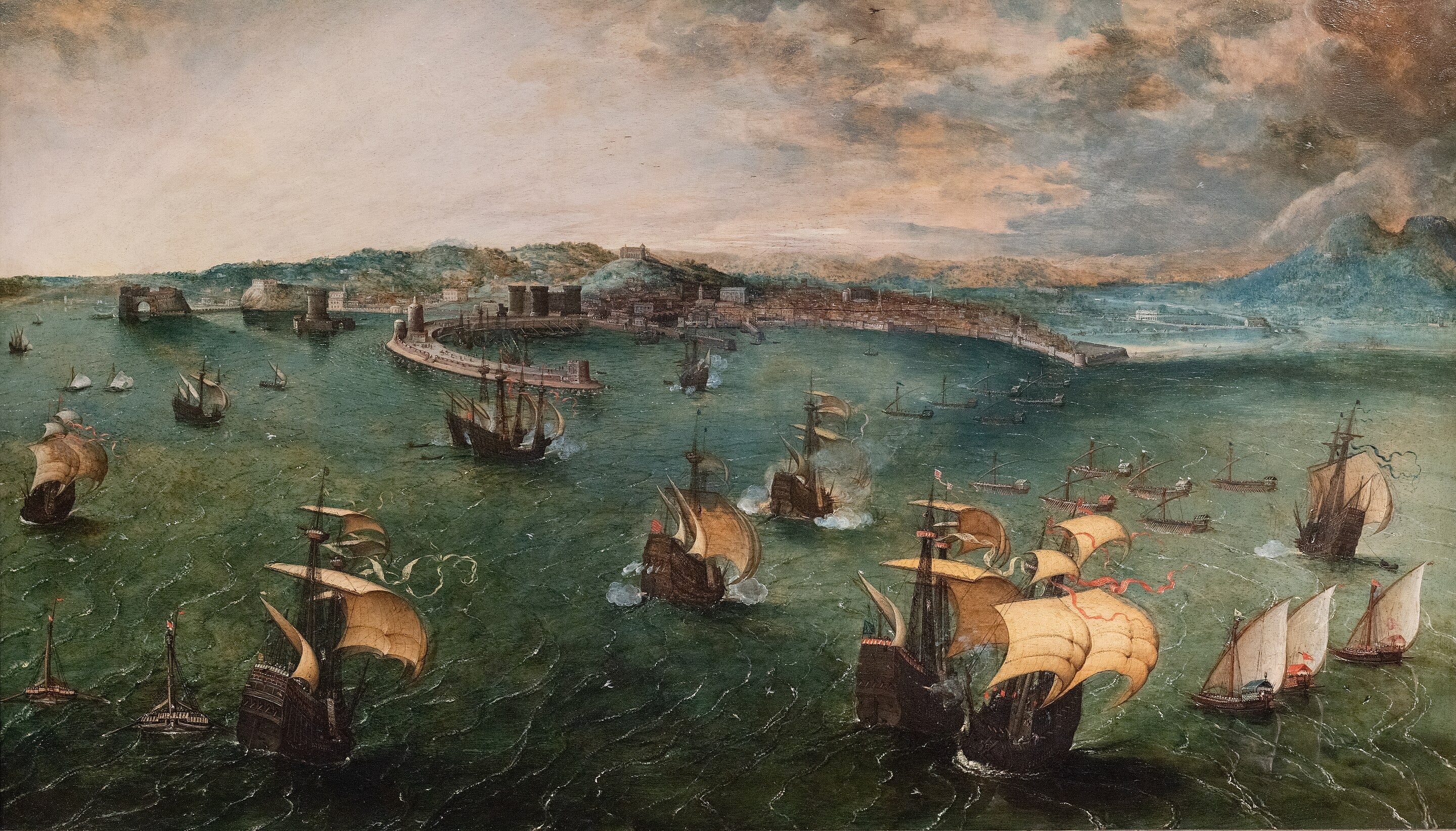 Naval Battle in the Gulf of Naples - Pieter Brueghel the Elder