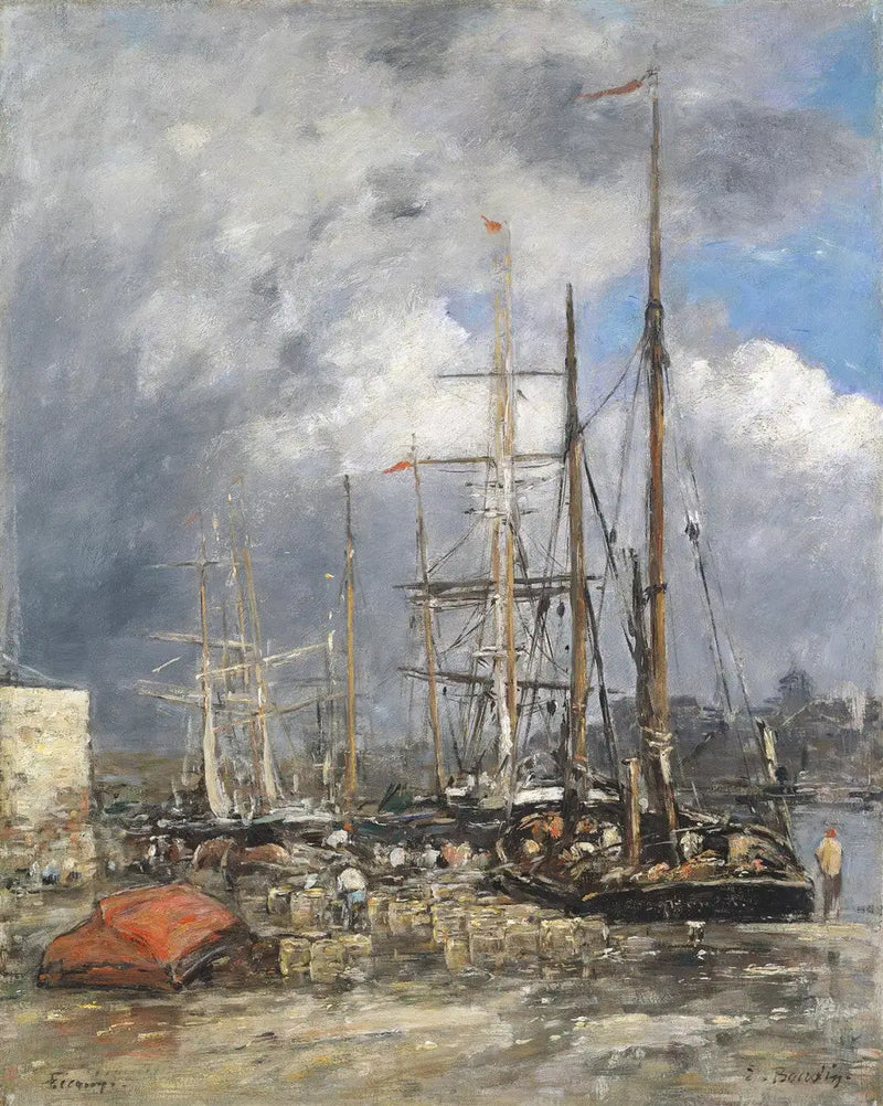 Fishing Boats at Fécamp - Eugène Boudin