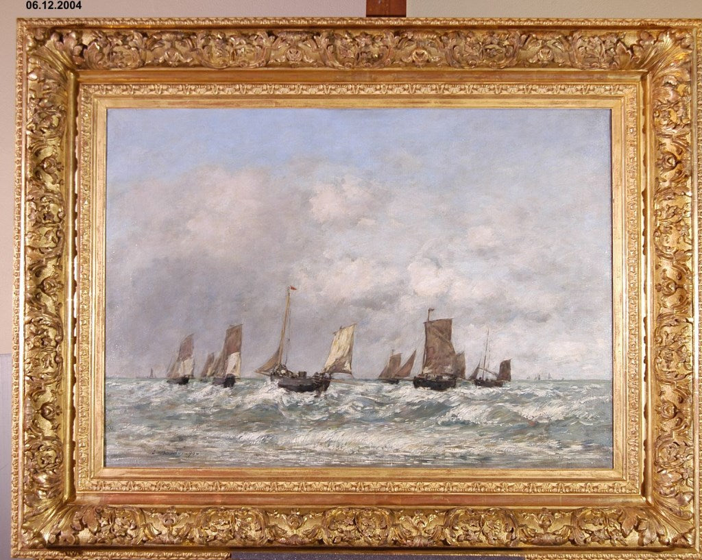 Berck: The Departure of the Boats - Eugène Boudin