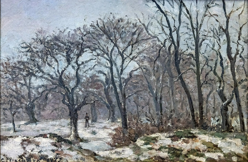 Chestnut Trees in Winter, Louveciennes - Camille Pissarro