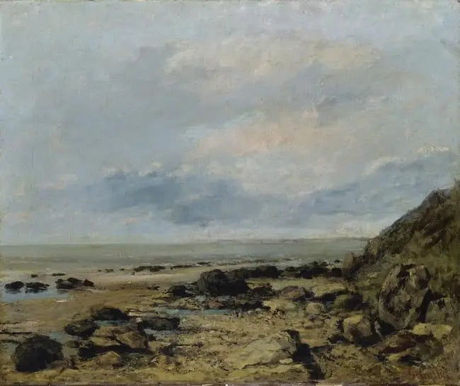 Seaside with Rocks - Gustave Courbet
