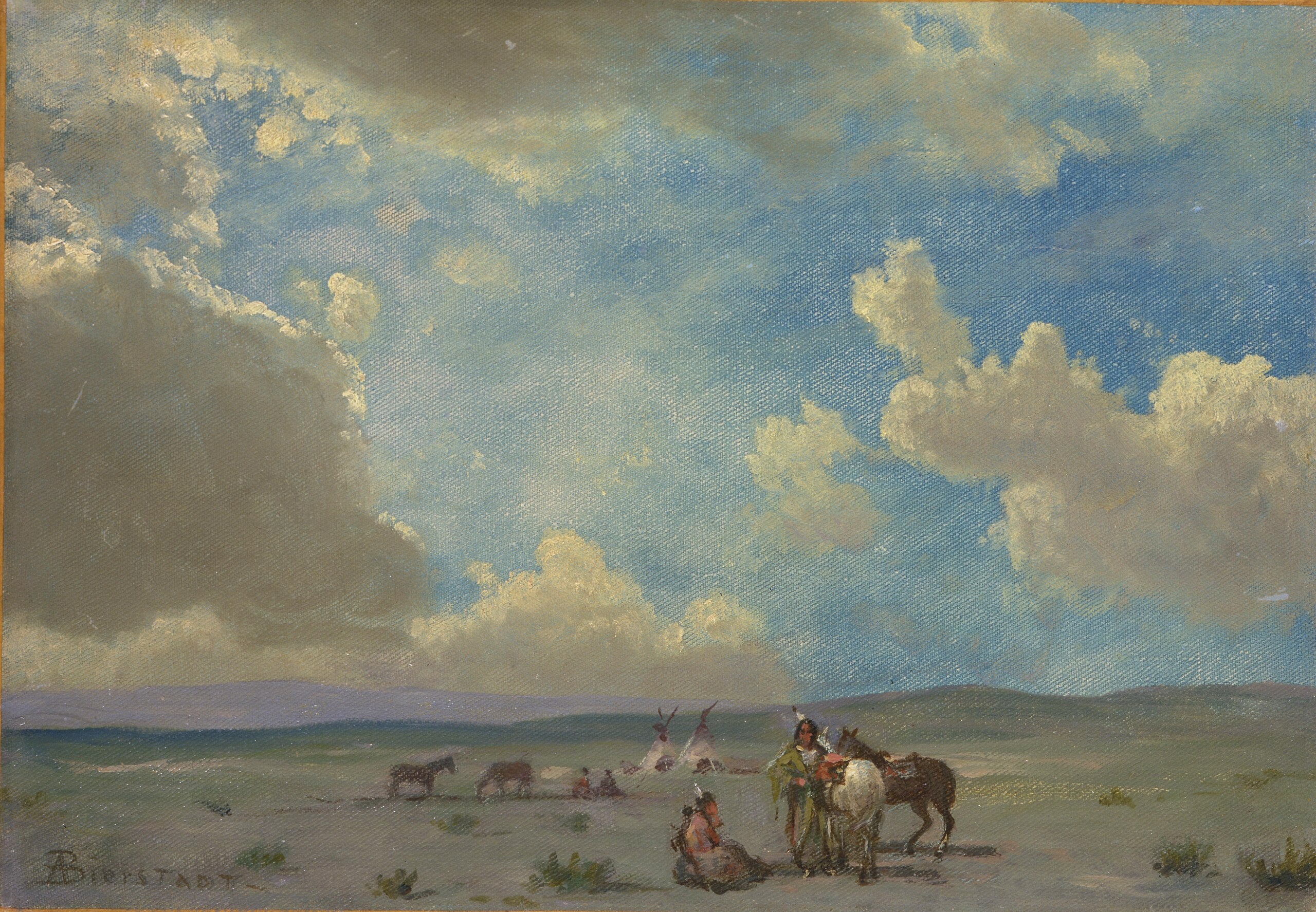 Campement indien - Albert Bierstadt