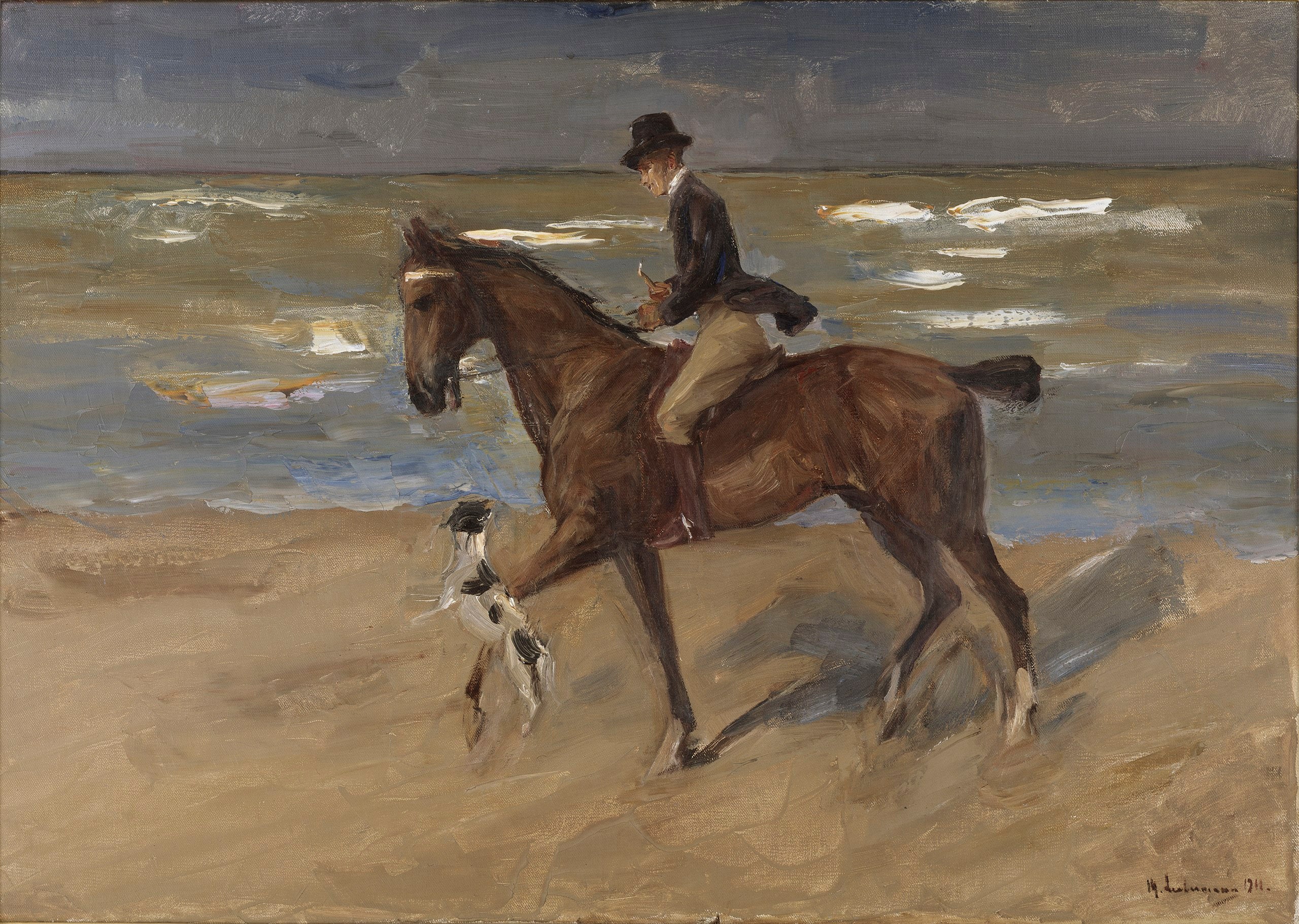 Horseman on the Beach - Max Liebermann