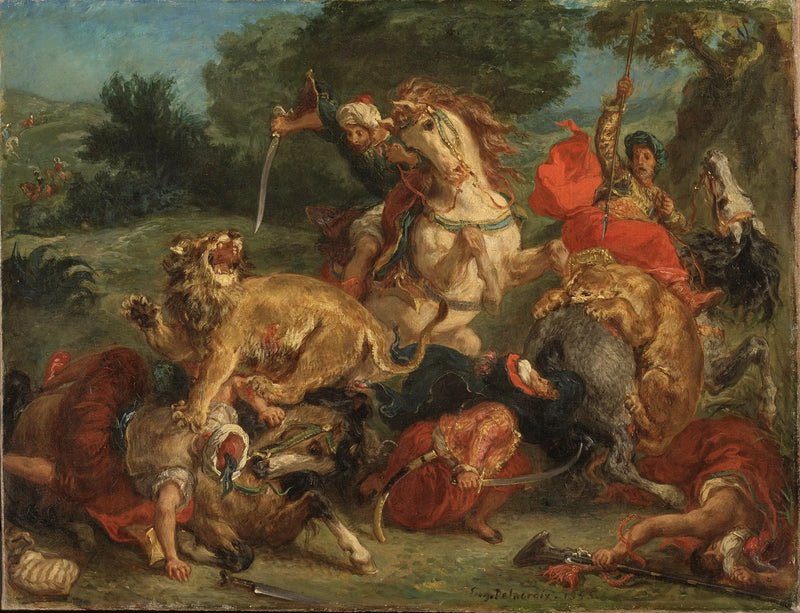 Lion Hunt - Eugène Delacroix