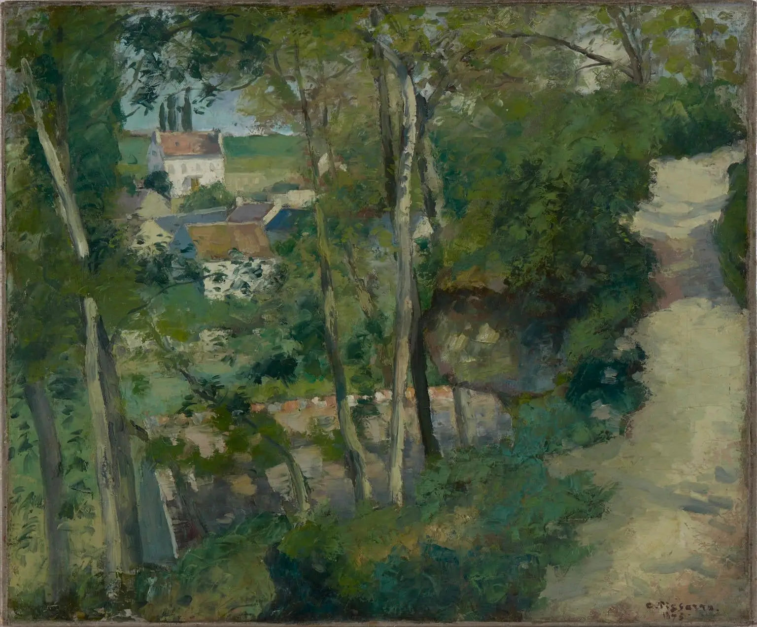 Reproduction du tableau « Chemin montant, rue de la Côte-du-Jalet, Pontoise - Camille Pissarro » par Alpha Reproduction en peinture à l’huile