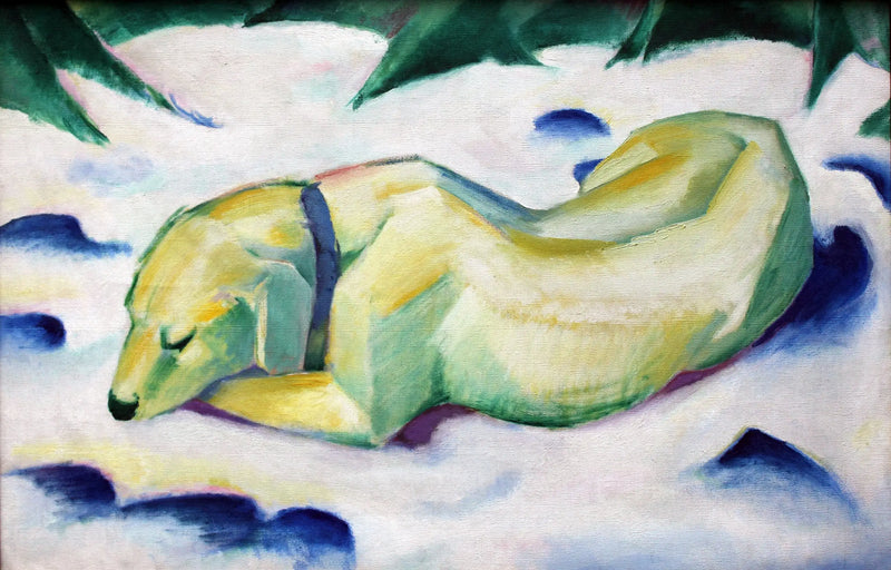 Dog Lying in the Snow - Franz Marc