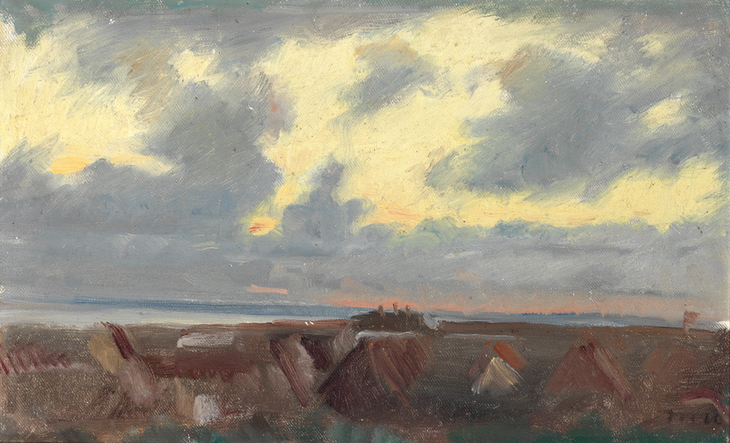 Evening sky above Skagen. -Michael Peter Ancher