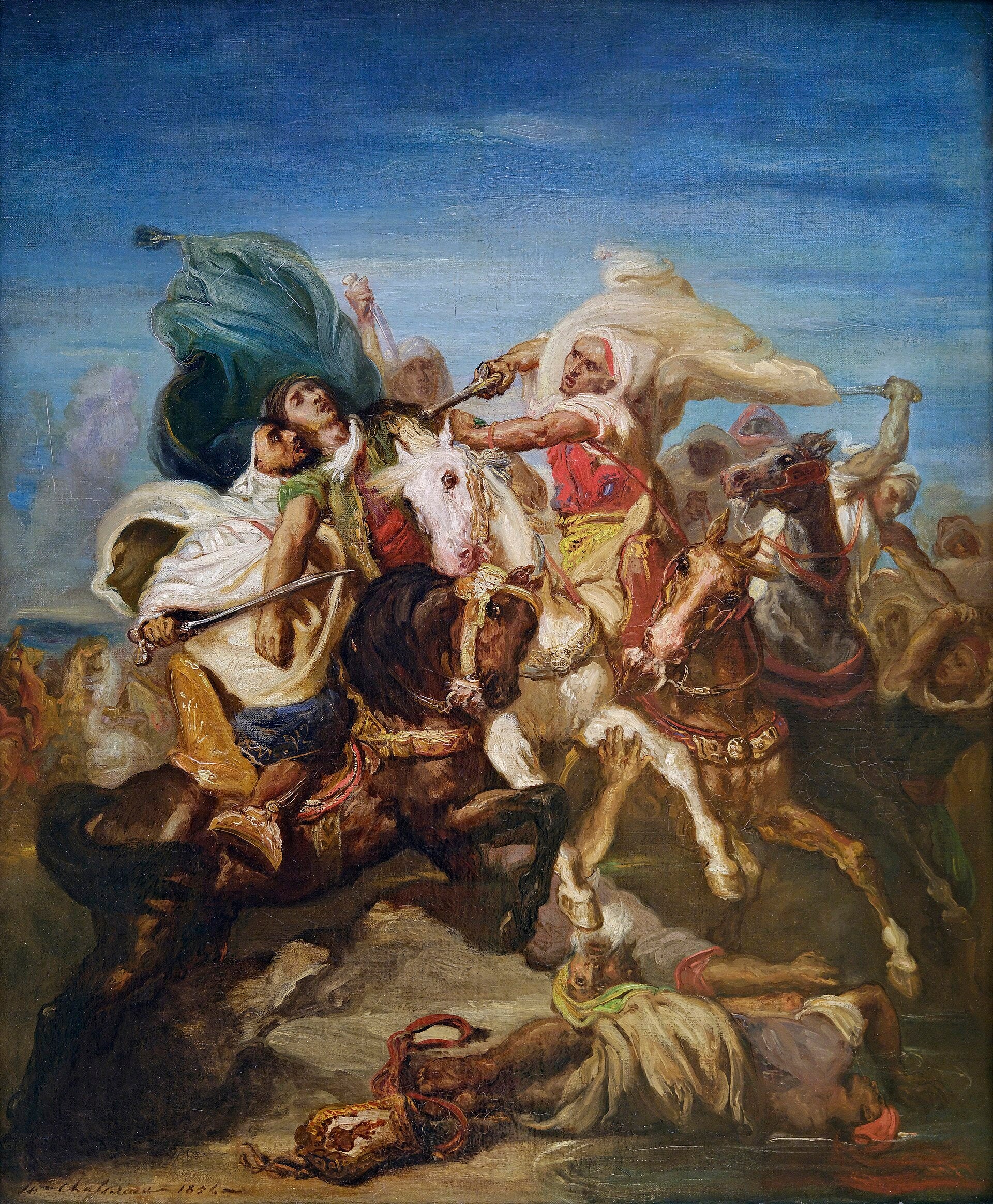 Combat de cavaliers arabes - Théodore Chassériau