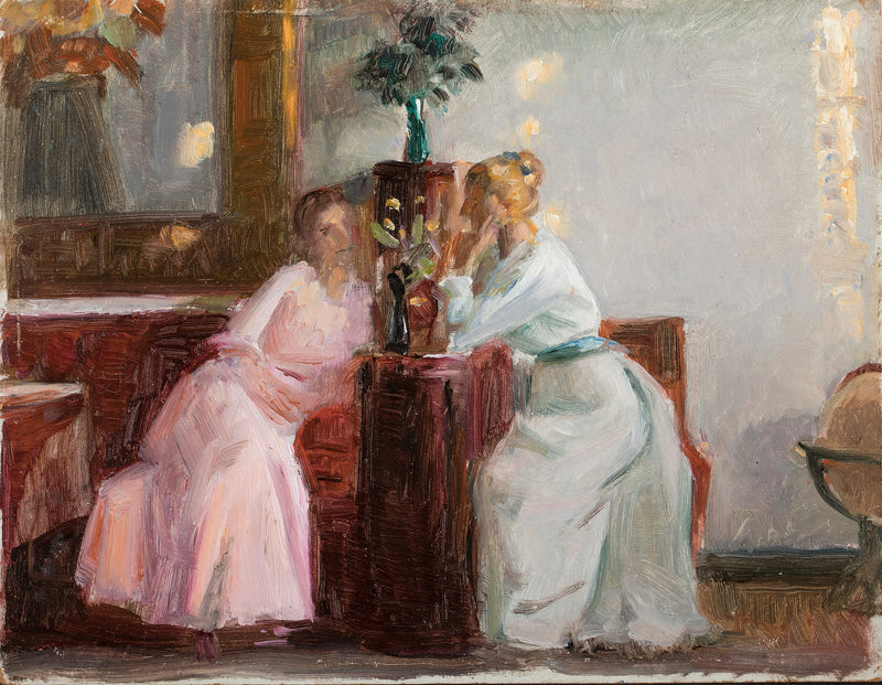 Conversation in the West Room - Michael Peter Ancher